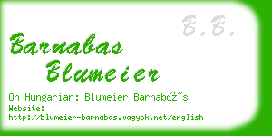 barnabas blumeier business card